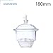 DADAKEWIN 180mm Vacuum Desiccators with Porcelain Plate & Ground Glass Stopcork Clear Heavy Borosilicate Glass, Lab Dessicator Dryer (Size : 180mm)