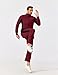 COOFANDY Mens Activewear Tracksuit Lounger Track Suit Lightweight Sweatsuits 2 Piece Soprt Set Warm Up Suit Wine Red