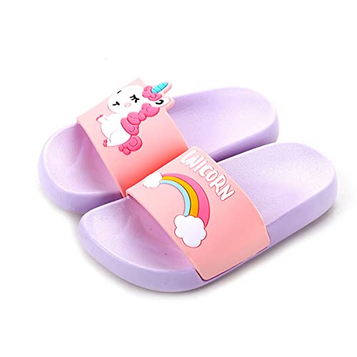 Chanclas de Playa y Piscina Niña Niño Unicornio Zapatillas de Ducha Antideslizante Verano Zapatos de Piscina Sandalias Dorado EU 28 29 Cover