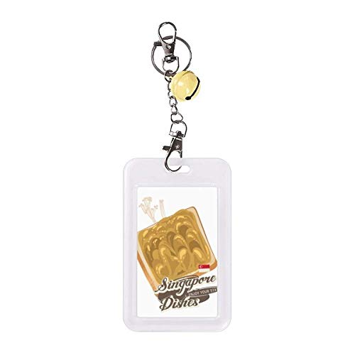 Porte-carte Singapour Kaya Toast Yellow Bell petit format pour badge et ticket