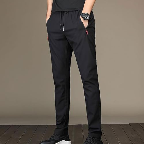 Men's Golf Pants Straight Fit Tapered Joggers Quick Drying Ice Silk Stretch Comfortable Running Casual Summer Trousers3