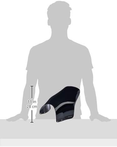 Diagram showing dimensions of the Puig 0869N Naked Windscreen