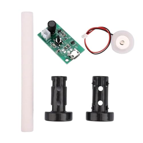 Image of Hexonix USB Ultrasonic Mist Maker DIY Kit - Mini Air Humidifier with Piezoelectric Fogger Disc for Moisture Atomization, Aroma Diffuser, and Electronic DIY Projects
