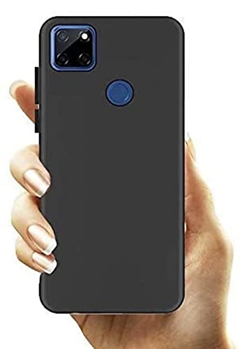 Image of Mobile Back Cover Case for Realme C25 (Silicone Case|CameraProtection|Black SC1510)