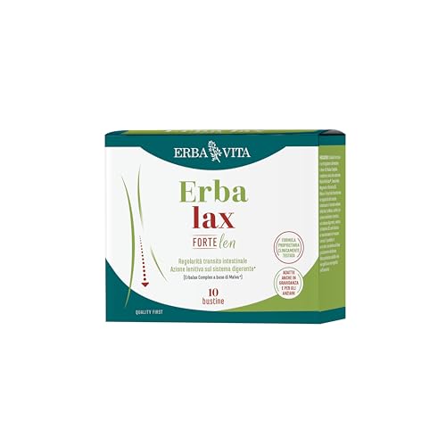 ERBA VITA Erbalax Forte Len integratore alimentare per la naturale regolarità intestinale, delicatamente efficace, 10 bustine