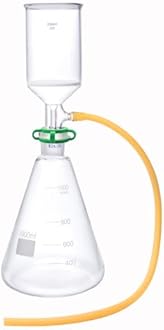 Buchner Funnel Filter Kit 1000ml Filter Bottle and 250ml Buchner Funnel, G3 Borosilicate Glass Lab Vacuum Filtration Distillation Equipment Filter Flask Set