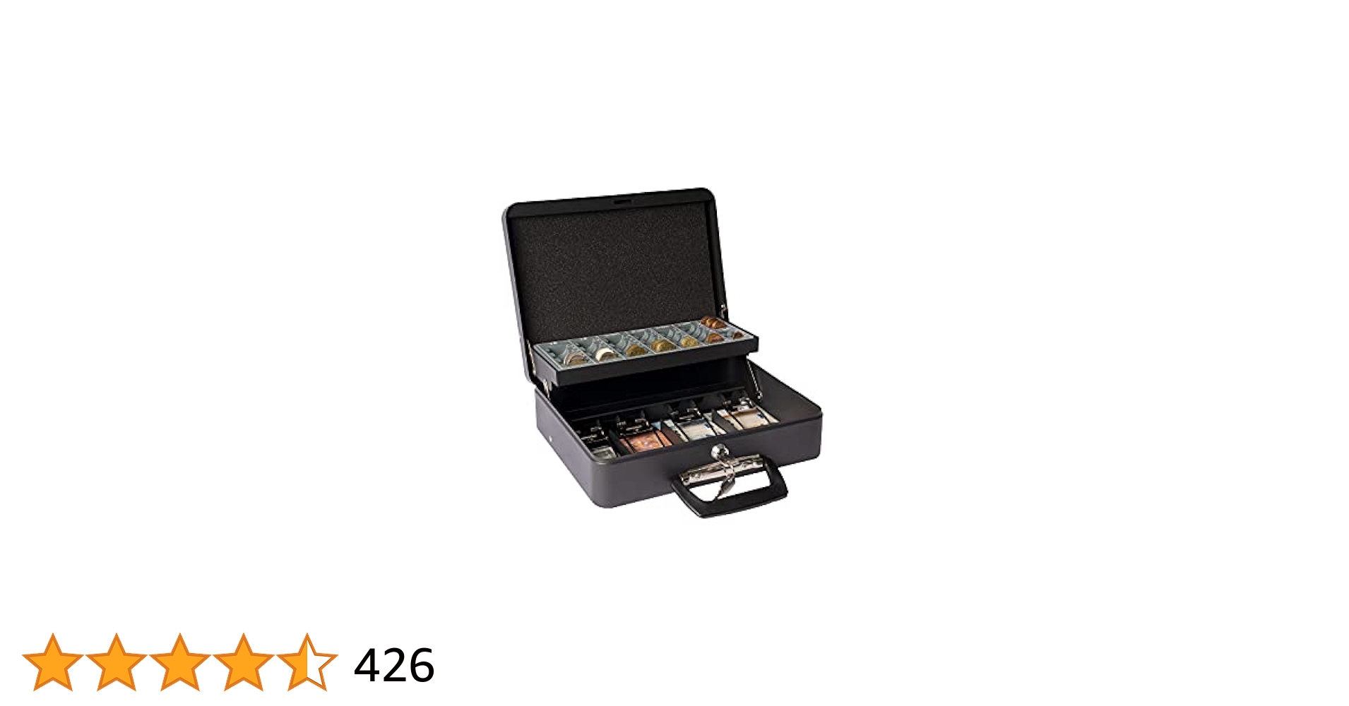 ARREGUI Cashier Clip C9244H-EUR Caja Caudales Con Llave, Caja De Seguridad Acero Con Bandeja Para Monedas Y Clips Billetes | Leroy Merlin