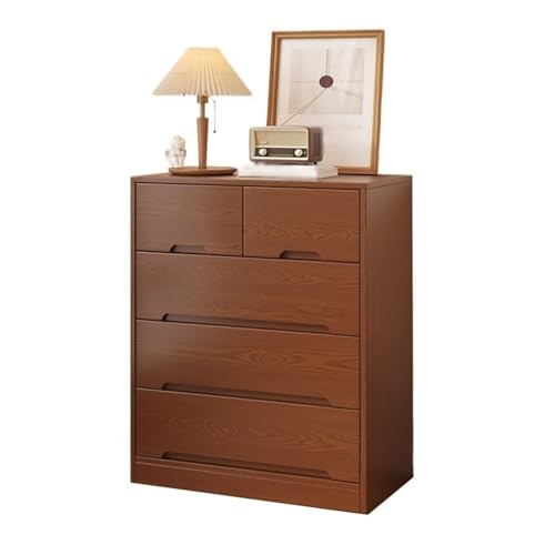 FUHAI-666 Cómoda con cajones Cómoda de Dormitorio con 5 cajones y Cubierta Madera Multicapa(Medio)