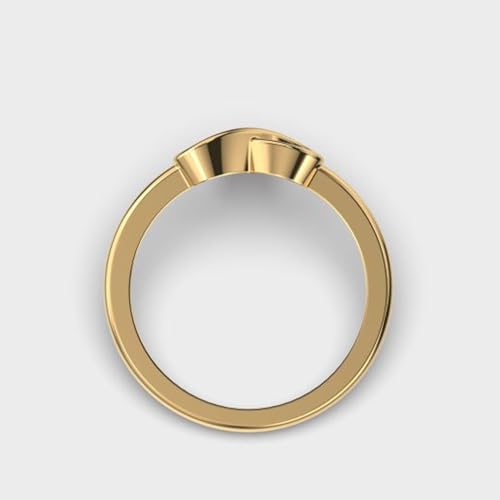 Bague moissanite inversée argent 925 pour éviter le ternissement - 4