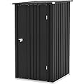 Patiowell 3 x 3 FT Outdoor Storage Shed,Small Garden Tool Storage Shed with Sloping Roof and Single Lockable Door, Outdoor Shed for Backyard Garden Patio Lawn