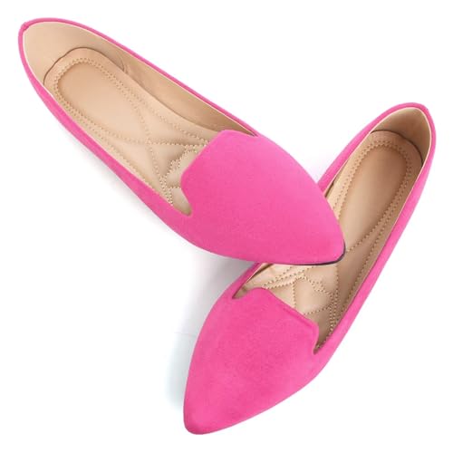 Image of Dear Time Women's Classic Ballets Pointy Toe Flats Comfortable Dress Flats Office Work Shoes