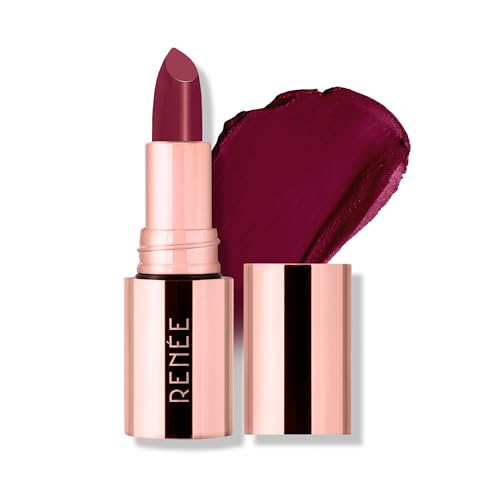 RENEE Everstay Matte Lipstick – Berry Blaze, Long Stay, Hydrating & Non-Drying, Smudge & Transfer Proof, Lightweight, Intense Pigment, Full Coverage, Vitamin E Infused, for All Occasions, 4.2g