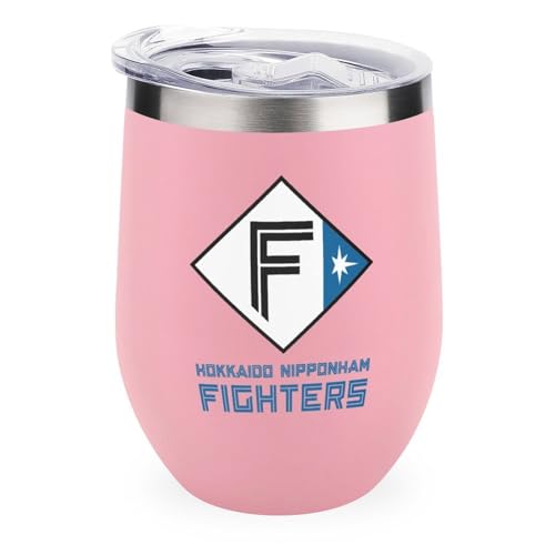 ワインタンブラー 北海道日本ハムファイターズ 野球応援 卵殻カップ タンブラー 350ml U字型 コーヒーカップ 蓋付き ステンレス製 魔法瓶 保冷 保温 水筒 直飲み 応援グッズ プレゼント