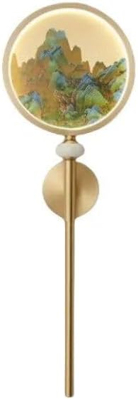 Elegant Multicolor Vintage Enamel & Copper Wall lamp Gold