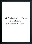 DECORO A2 Black Photo Frames,Picture Frame, (420 x 594) mm Poster Frames, Black Photo Frame, A2(42x59.4) cm Photo Frames, Picture Frame