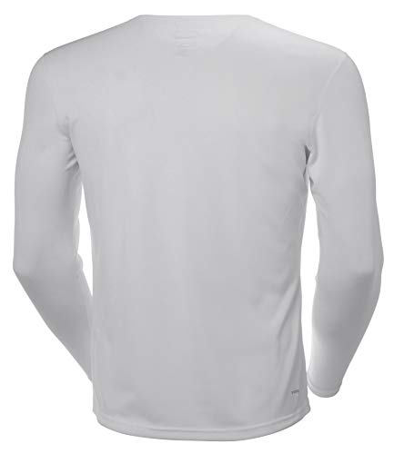Helly-Hansen Men's Moisture Wicking Tech Crew Top, Light Grey, Medium #TOP1