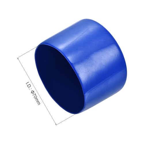 Image of uxcell 2pcs Rubber End Caps 70mm(2 3 /4 inch) ID Vinyl Round Tube Bolt Cap Cover Screw Thread Protectors Blue, 40mm Height