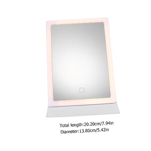 Miroir de maquillage pliable LED blanc avec trois modes d'éclairage nomade