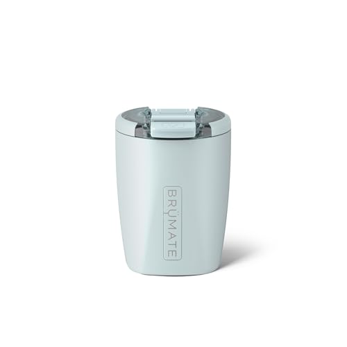 BrüMate Rocks 12oz Insulated Lowball Whiskey Tumbler | 100% Leakproof Locking Lid | Insulated Stainless Steel Whiskey Glass | Perfect For At Home, Camping or Travel | BPA-Free (Blue Agave)