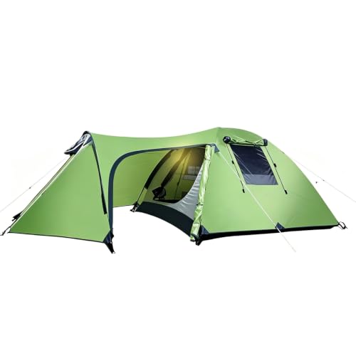 Tienda de Campaña 3-4 Personas, Tiendas de una Habitación Impermeable de Doble Capa, Tienda Familiar Ligera y Verde, para Acampada al Aire Libre & Viajes en Coche