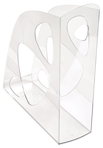 Exacompta - Réf. 18123D - Porte revue ECOMAG - Dimensions 24,8 x 7,7 x 25,7 cm - Classeurs à revues pour documents au format A4 et A4 maxi - Couleur Cristal