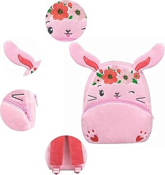 Image of blue tree Cute Kids Backpack Toddler Bag Plush Animal Cartoon Mini Travel Bag for Baby Girl Boy 1-6 Years, Ideal for Gifting for Kids