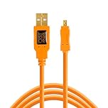 Tether Tools TetherPro USB 2.0 A/Mini-B 8 Pin USB Cable 15 inches ORG [TET-CU8015-ORG]