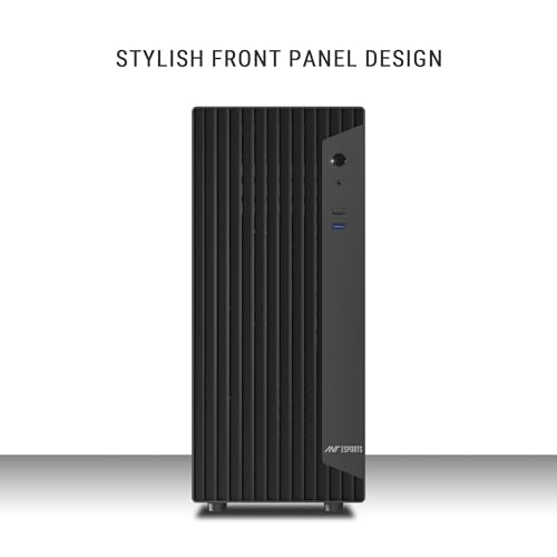 Image of Ant Esports Si30 Mid-Tower Computer Case /Gaming Cabinet - Black | Support ATX /M-ATX, Mini-ITX | Pre-Installed 1 Black Fan
