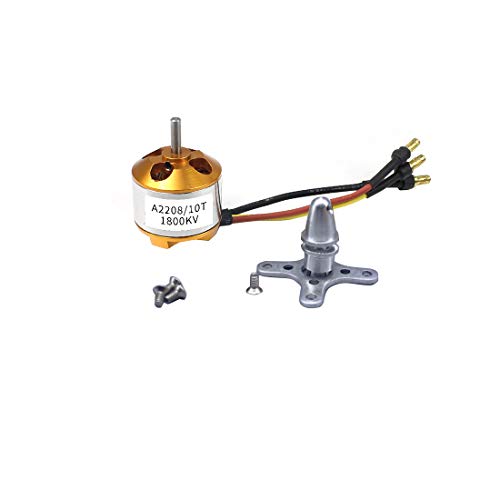 FEICHAO A2208 2208 Brushless Motor 1100KV 1400KV 1800KV 2600KV Welded for 2-3S RC Aircraft Multicopter Model Drone (1800KV)