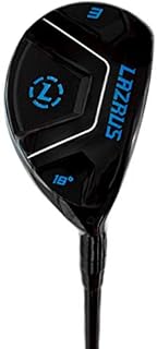 LAZRUS GOLF Premium Hybrid Golf Clubs for Men - 2,3,4,5,6,7,8,9,PW Right Hand & Left Hand Single Club, Graphite Shafts, Regular Flex (Black Right Hand, 3, RH, Black Single)
