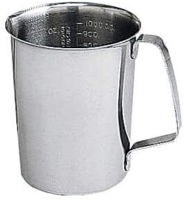 Cole-Parmer Stainless steel graduated pouring beaker, 32 oz/1000 mL