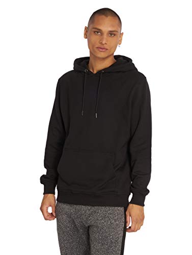 Preisvergleich Produktbild Urban Classics Herren Kapuzenpullover Basic Sweat Hoodie, einfarbiger Kapuzensweater mit Känguru Tasche, Kapuze verstellbar - Farbe black, Größe L