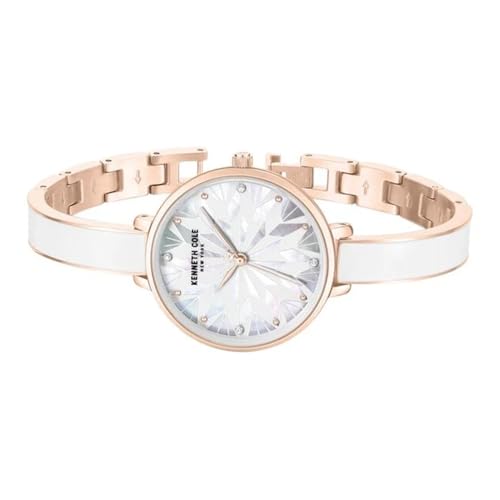 Image of Kenneth Cole Quartz Analog with Silver Dial Rose Gold Stainless Steel Strap Watch for Women - KCWLG0068003LD