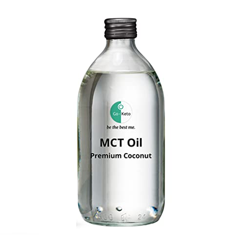 Go-Keto MCT Oil, 500 ml | Aceite MCT C8/10 prémium, 100 % de aceite de coco sin aceite de palma | Perfecto para la dieta ceto | Crema de café ceto ideal para un Bulletproof Coffee o un batido ceto