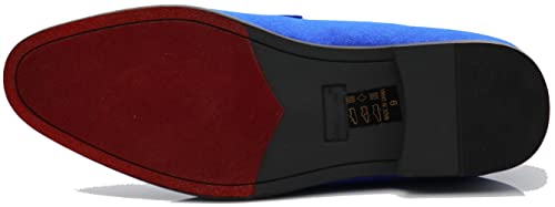 Image of Enzo Romeo Plum05 Men's Dress Loafers Elastic Slip on with Buckle Fashion Shoes