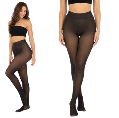 you 8 Fleece High Rise Leggings for Women Ultimate Warm Thermal Wear, Soft Touch Woolen Skinny Thicken Fake Translucent Tights Fleece Leggings (Free Size)(Waist:26 to 32 Inch) (Fake Translucent)-picture-40