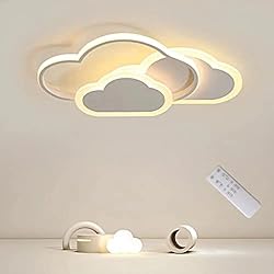 Amazon Lamparas Techo Infantiles Lampara LED Techo - 32W Lampara Techo Infantil, Lampara Techo Dormitorio Nube Creativa 3000K-6000K Regulable con Control Remoto, Plafón LED Techo de 42CM para Cuarto de Niños Dormitorio Sala de Estar