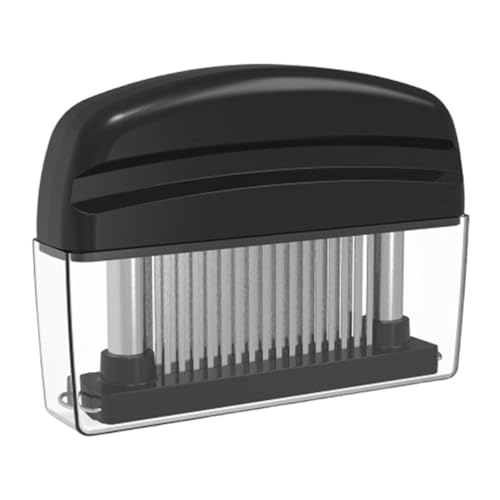 Herramienta para ablandar la carne, herramienta para engrasar grapadora de carne de acero inoxidable con 48 agujas | No más martillos martillantes, utensilios de cocina para filetes de carne de res y