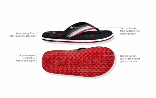 Image of Neeman's Cushion Comfort Flip Flops for Men | Cushioned & comfortable Slippers for Men | everyday comfort