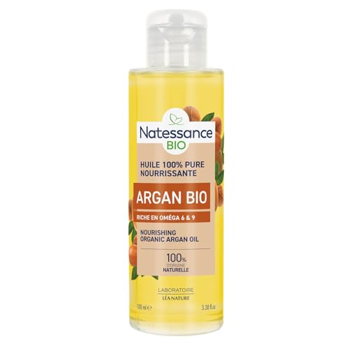 Huile d'Argan 100% Pure Natessance soin après-soleil visage et corps