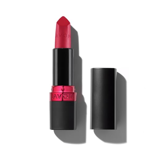 Avon Ultra Matte Lipstick Ruby Kiss with Vitamin E, Avocado Oil and Sesame Oil for Comfortable Coverage that Won't Cake, Crack or Dry, Cruelty Free