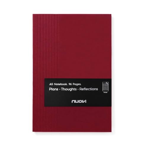 Image of Record Note Book, Wine Red | A5 - Ruled Grid Pages | 96 Pages - 100GSM Pages with Soft Cover | Ideal for Office, College, School, Journaling, Meeting & More