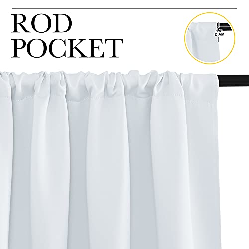Nicetown Kitchen Room Darkening Curtains - Window Treatment Thermal Insulated Rod Pocket Room Darkening Curtains/Drapes For Bedroom (2 Panels, 42 By 84, Platinum - Greyish White) #TOP2
