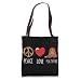 Platypus Love Peace Duck Billed Platypus Australian Animal Tote Bag