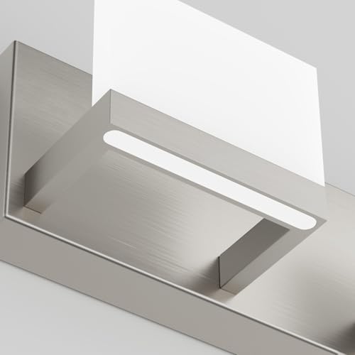 Tipace 8 Lights LED Modern Vanity Light Brushed Nickel Bathroom Lighting Fixture Up and Down Bathroom Wall Light Over Mirror(White Light 6000K) by Tipace - Used condition - Image 2