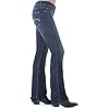 Wrangler-Womens-Western-Mid-Rise-Stretch-Boot-Cut-Jean Wrangler Women's Western Mid Rise Stretch Boot Cut Jean, Navy, 9W x 32L