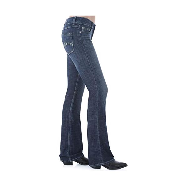 Wrangler-Womens-Western-Mid-Rise-Stretch-Boot-Cut-Jean Wrangler Women's Western Mid Rise Stretch Boot Cut Jean, Navy, 9W x 32L