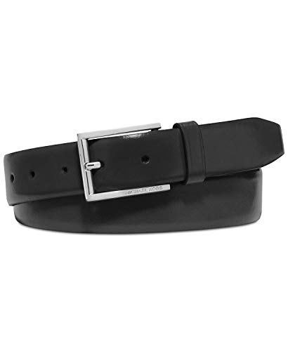 Michael Kors Men's 31mm Rectangle Dress Belt, Black, 32