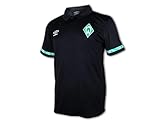 UMBRO Werder Bremen Poly Poloshirt schwarz SVW Polo Jersey Bundesliga Fan Shirt, Größe:XL