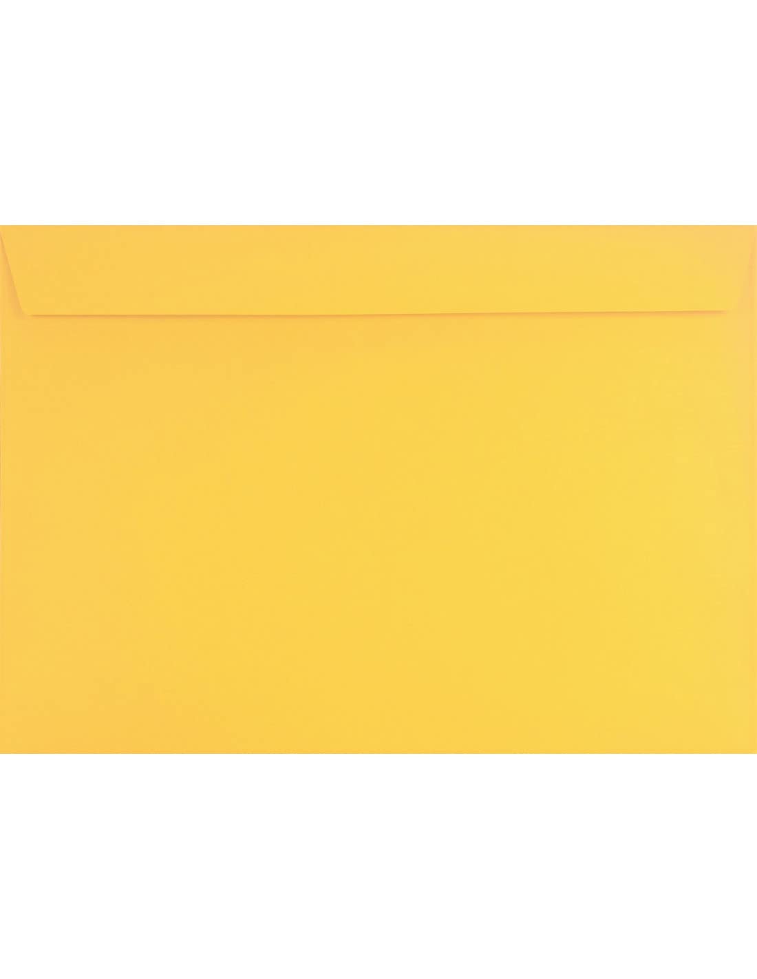 Netuno 10 papierowych kopert dużych bez okienka żółte DIN C4 229 x 324 mm 120 g Design duże koperty papierowe eleganckie kolorowe koperty kolorowe koperty C4 kolorowe koperty duże litery wysokiej
